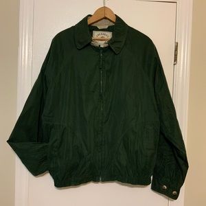 EUC ABERDEN Collection  Zip-Up Windbreaker Green/Tan Jacket Men’s
